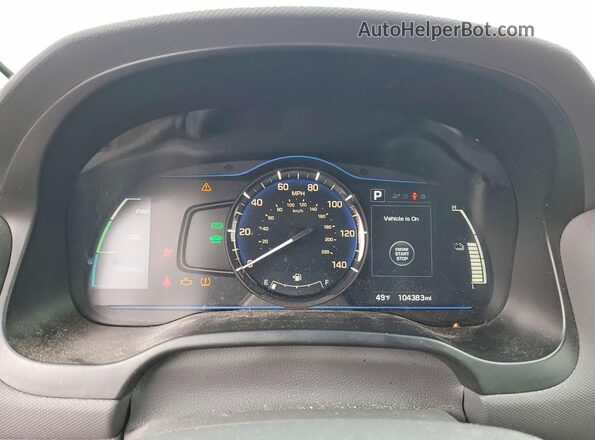 KMHC65LC2HU045987 2017 HYUNDAI IONIQ Blue ხელსაწყოთა პანელის ხედი