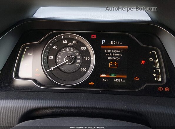 KMHC65LC6LU216801 2020 HYUNDAI IONIQ HYBRID Black Vista de los asientos traseros