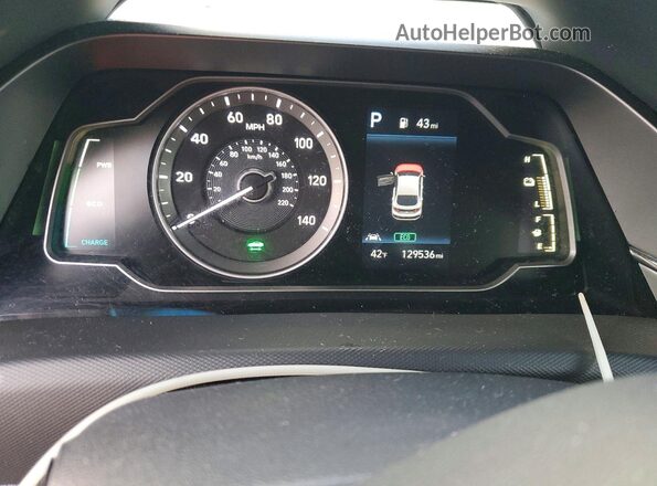 KMHC65LC9LU227310 2020 HYUNDAI IONIQ Gray Widok zestawu wskaźników