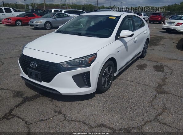 KMHC75LC8HU040595 2017 HYUNDAI IONIQ HYBRID Белый Передняя левая четверть
