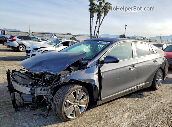 KMHC85LC1JU083128 2018 HYUNDAI IONIQ Gray Vista tres cuartos delantera izquierda