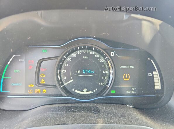 KMHC85LC5KU129559 2019 HYUNDAI IONIQ Silver ხელსაწყოთა პანელის ხედი