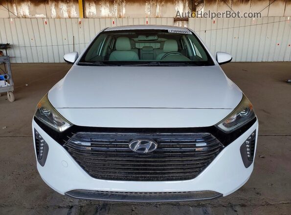 KMHC85LC7HU017886 2017 HYUNDAI IONIQ Белый Вид спереди