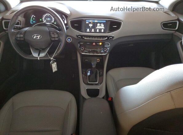 KMHC85LC7HU017886 2017 HYUNDAI IONIQ Белый Вид панели приборов