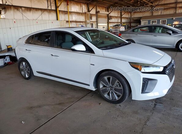KMHC85LC7HU017886 2017 HYUNDAI IONIQ Белый Передняя правая четверть