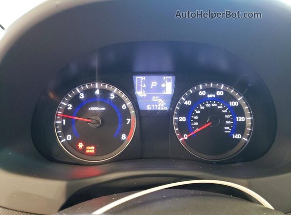 KMHCT4AE3GU085081 2016 HYUNDAI ACCENT Red Widok zestawu wskaźników