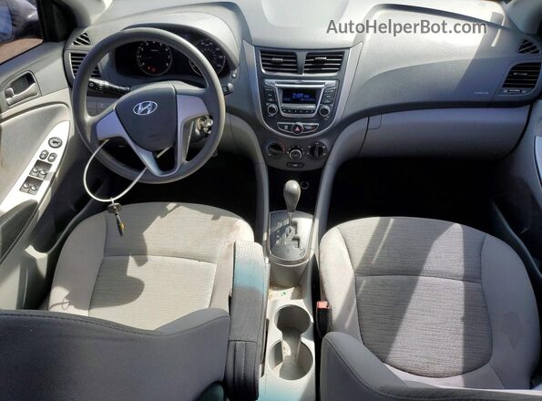 KMHCT4AE3GU110982 2016 HYUNDAI ACCENT Charcoal Առջևի վահանակի տեսք