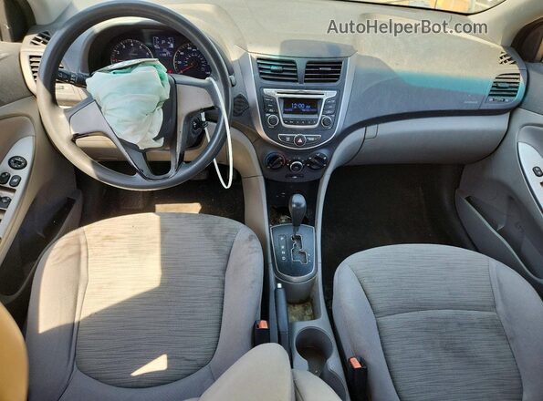 KMHCT4AE7GU072236 2016 HYUNDAI ACCENT Белый Вид панели приборов
