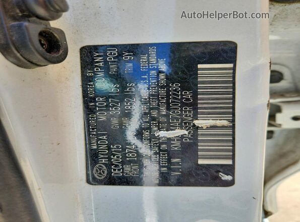 KMHCT4AE7GU072236 2016 HYUNDAI ACCENT Белый Вид подкапотного пространства