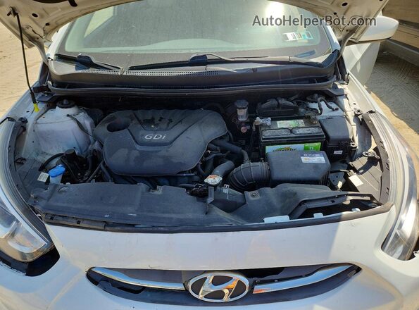 KMHCT4AE7GU072236 2016 HYUNDAI ACCENT Белый Вид задней части салона