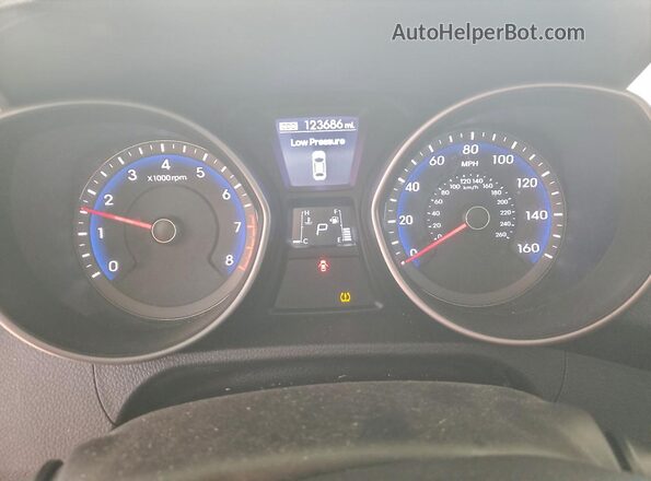 KMHD35LH1GU305366 2016 HYUNDAI ELANTRA Blue Vista del cuadro de instrumentos