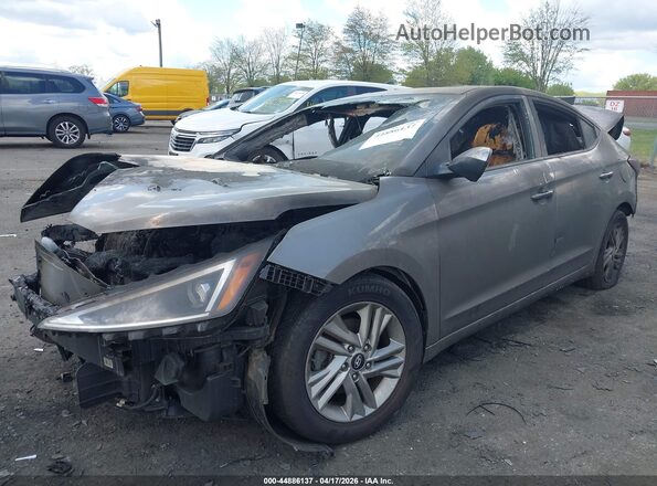 KMHD84LF1LU935196 2020 HYUNDAI ELANTRA Gray წინა მარცხენა ხედი სამი მეოთხედიდან