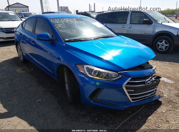 KMHD84LF2HU068978 2017 HYUNDAI ELANTRA Синий Передняя правая четверть