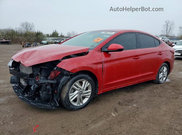 KMHD84LF2LU044317 2020 HYUNDAI ELANTRA Red წინა მარცხენა ხედი სამი მეოთხედიდან