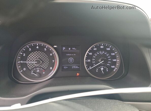 KMHD84LF3KU786918 2019 HYUNDAI ELANTRA Black Widok zestawu wskaźników