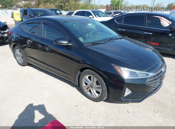 KMHD84LF3KU839228 2019 HYUNDAI ELANTRA Черный Передняя правая четверть