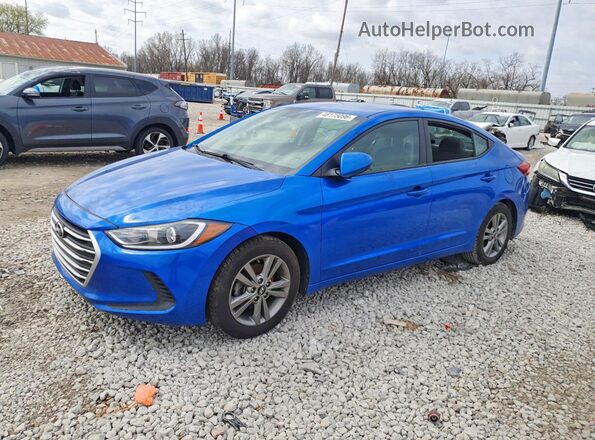 KMHD84LFXHU189015 2017 HYUNDAI ELANTRA Blue Vista tres cuartos delantera izquierda