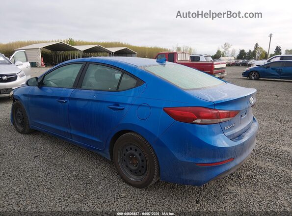 KMHD84LFXJU472925 2018 HYUNDAI ELANTRA Синий Задняя левая четверть