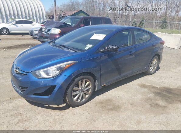 KMHDH4AE5GU544875 2016 HYUNDAI ELANTRA Синий Передняя левая четверть