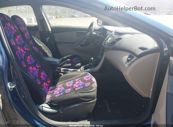 KMHDH4AE5GU544875 2016 HYUNDAI ELANTRA Синий Вид салона спереди