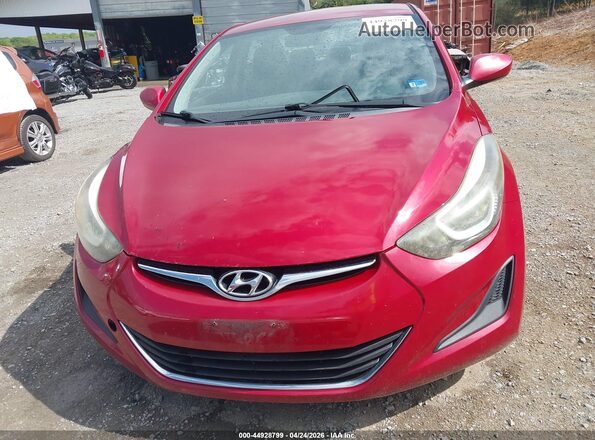 KMHDH4AE8GU600615 2016 HYUNDAI ELANTRA Красный Вид задней части салона