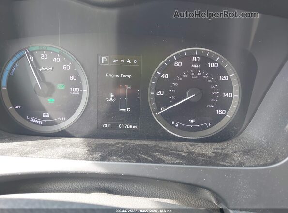 KMHE24L18GA036675 2016 HYUNDAI SONATA HYBRID Красный Вид задних сидений