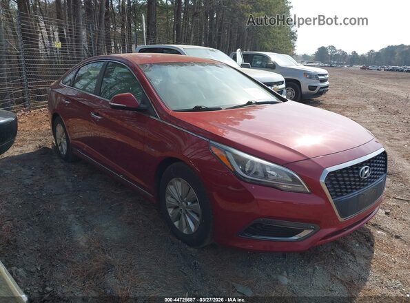 KMHE24L18GA036675 2016 HYUNDAI SONATA HYBRID Красный Передняя правая четверть