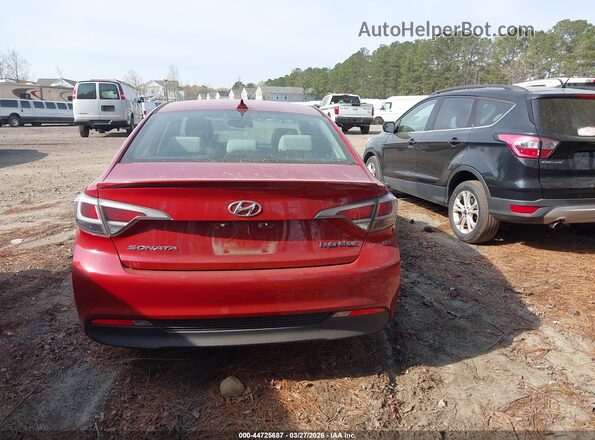 KMHE24L18GA036675 2016 HYUNDAI SONATA HYBRID Красный 