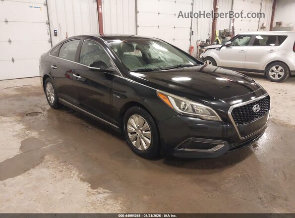 KMHE24L32HA066550 2017 HYUNDAI SONATA HYBRID Black Przód prawy