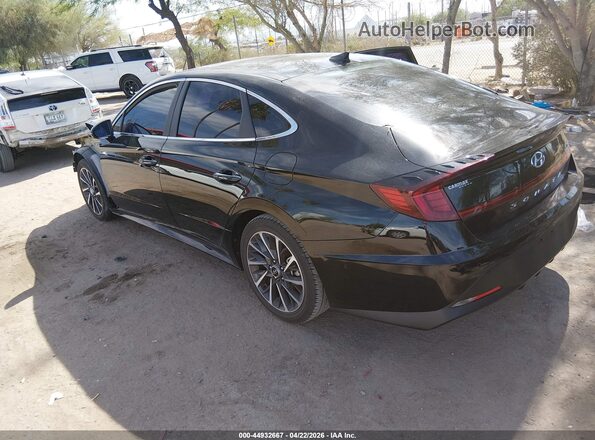 KMHL34J26NA222745 2022 HYUNDAI SONATA Черный Задняя левая четверть