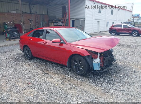 KMHLM4AJ4MU004854 2021 HYUNDAI ELANTRA HYBRID Красный Передняя правая четверть