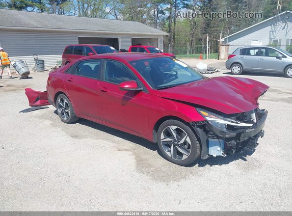 KMHLS4AG0PU581458 2023 HYUNDAI ELANTRA Красный Передняя правая четверть