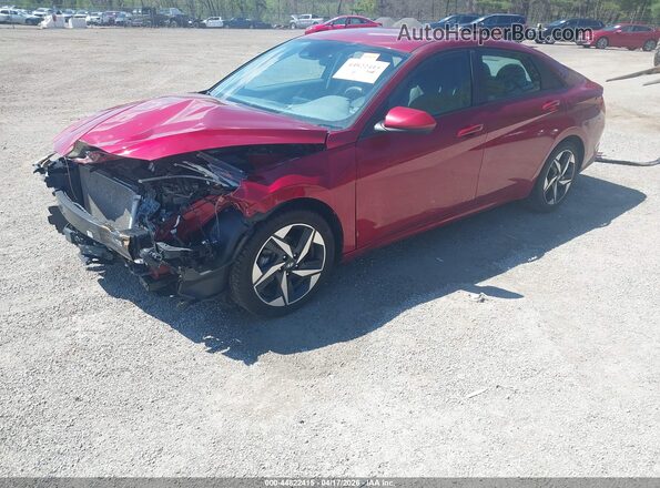 KMHLS4AG0PU581458 2023 HYUNDAI ELANTRA Красный Передняя левая четверть