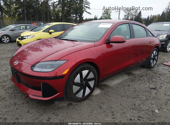 KMHM24AC6SA091456 2025 HYUNDAI IONIQ 6 Red წინა მარცხენა ხედი სამი მეოთხედიდან