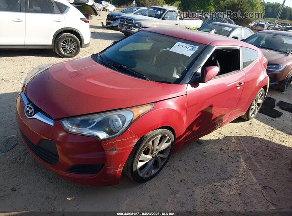 KMHTC6AD2GU266952 2016 HYUNDAI VELOSTER Red Առջևի ձախ երեք քառորդ տեսարան