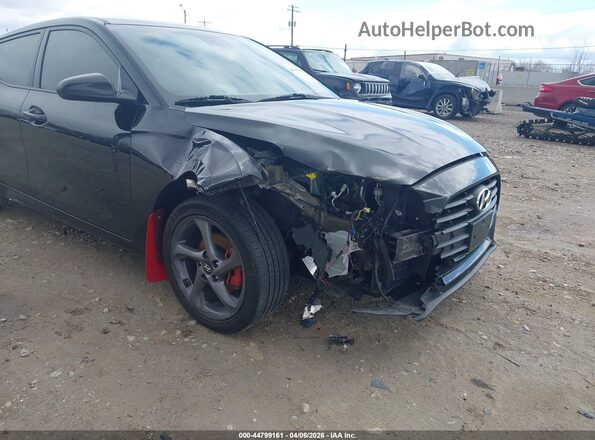 KMHTG6AF1KU010185 2019 HYUNDAI VELOSTER Black Front view