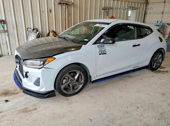 KMHTG6AF9KU009785 2019 HYUNDAI VELOSTER White წინა მარცხენა ხედი სამი მეოთხედიდან