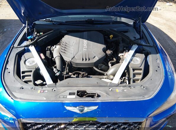 KMTG34LE0LU050755 2020 GENESIS G70 Blue Widok z tyłu