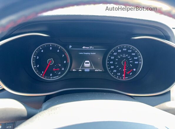 KMTG44LA5KU025617 2019 GENESIS G70 Черный Вид панели приборов