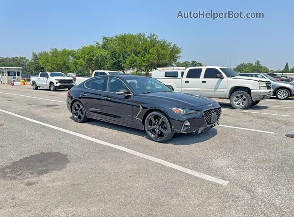 KMTG44LA5KU025617 2019 GENESIS G70 Черный Передняя левая четверть