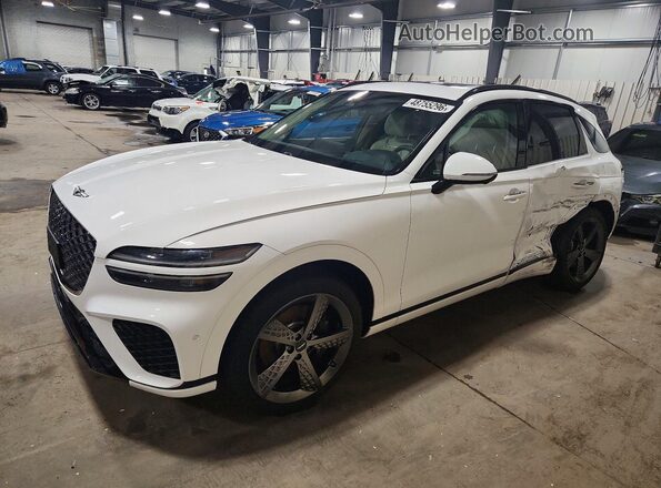 KMUMCDTC0NU039254 2022 GENESIS GV70 White Vista tres cuartos delantera izquierda