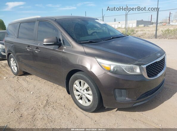 KNDMB5C10G6185798 2016 KIA SEDONA Dark Brown Delantero derecho