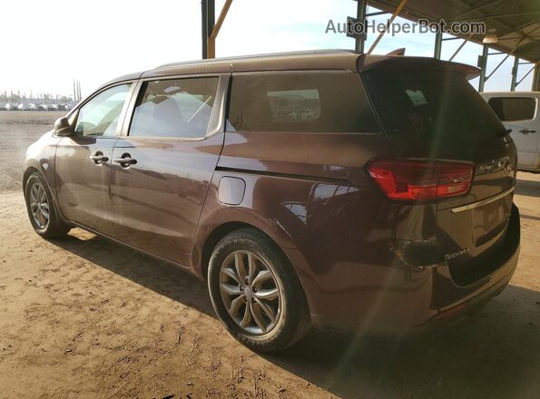 KNDMB5C11K6505753 2019 KIA SEDONA Темно-бордовый Задняя левая четверть