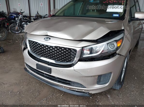KNDMB5C13G6134621 2016 KIA SEDONA Champagne Вид спереду