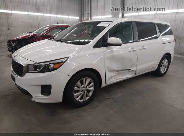 KNDMB5C13G6158059 2016 KIA SEDONA White Передня ліва чверть