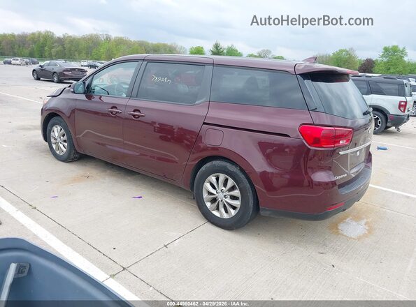 KNDMB5C13K6548636 2019 KIA SEDONA Красный Задняя левая четверть