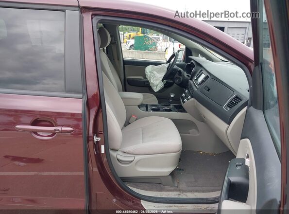 KNDMB5C13K6548636 2019 KIA SEDONA Красный Вид салона спереди