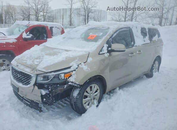 KNDMB5C14G6090113 2016 KIA SEDONA Beige Przód lewy
