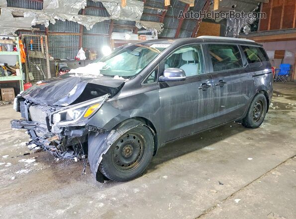 KNDMB5C14L6624057 2020 KIA SEDONA Charcoal Передня ліва чверть