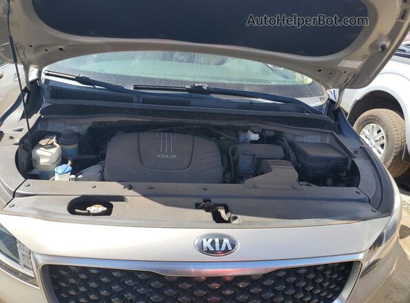 KNDMB5C16G6121538 2016 KIA SEDONA Золотой Вид подкапотного пространства